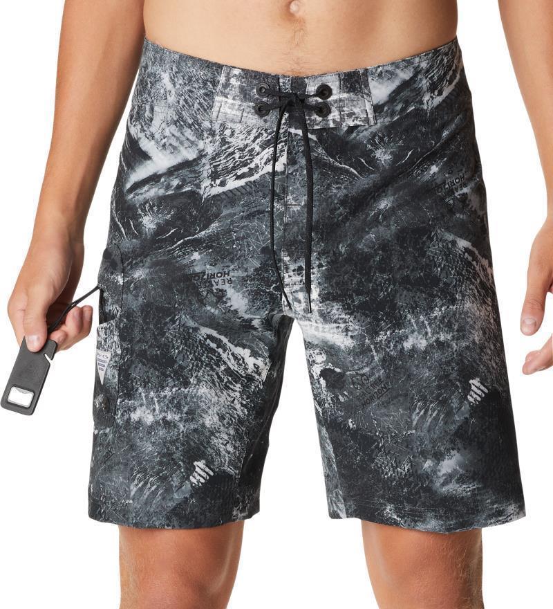 PFG Offshore II Board Shorts, 9" Inseam - Mens - Black Realtree Horizon 1