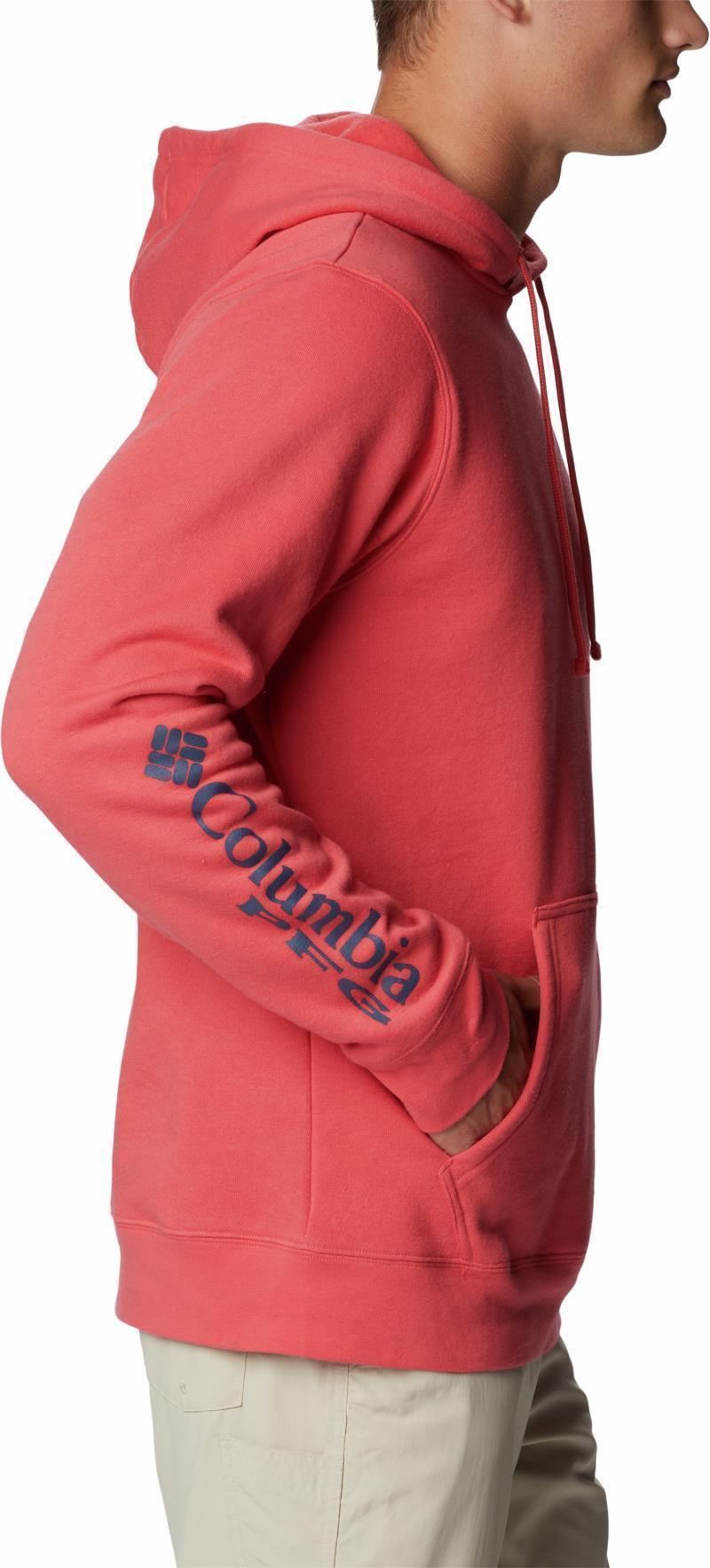 PFG Sleeve II Graphic Hoodie - Mens - Sunset Red / Collegiate Navy Logo 5