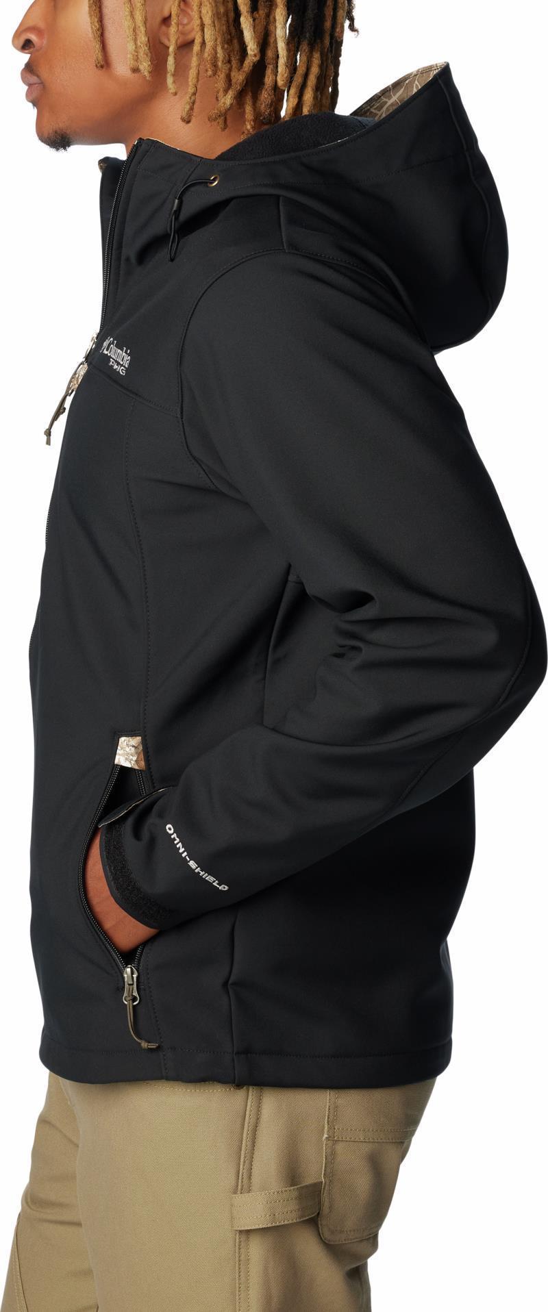 PHG Ascender Softshell Hooded Jacket - Mens - Black / Realtree Edge 5