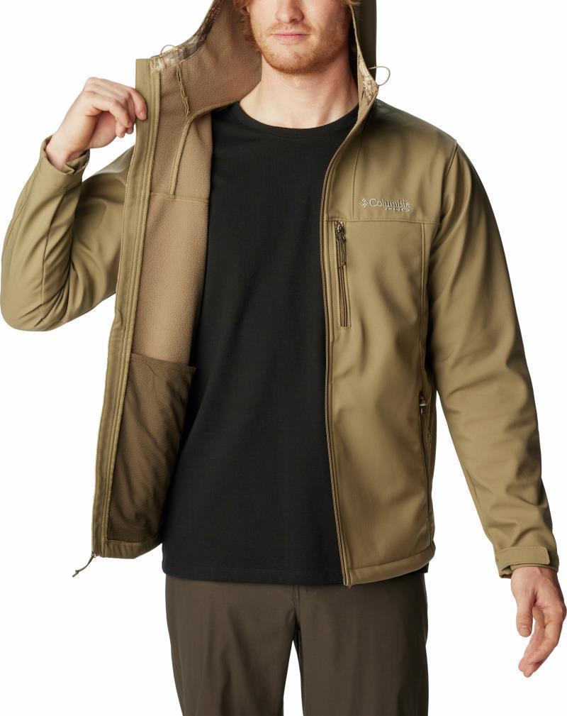 PHG Ascender Softshell Hooded Jacket - Mens - Flax / Realtree Edge 3