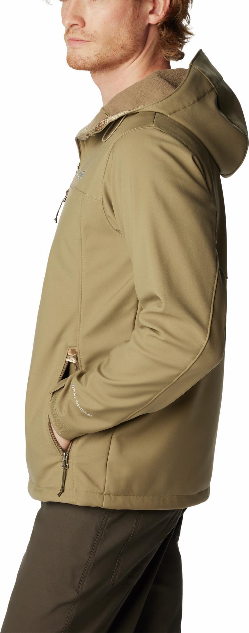 PHG Ascender Softshell Hooded Jacket - Mens - Flax / Realtree Edge 5