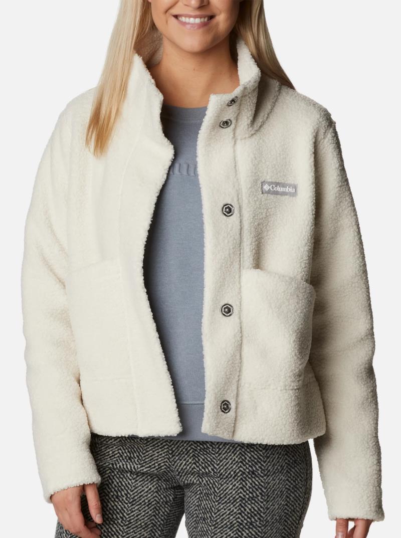 Panorama Snap Fleece Jacket - Womens - Chalk 4
