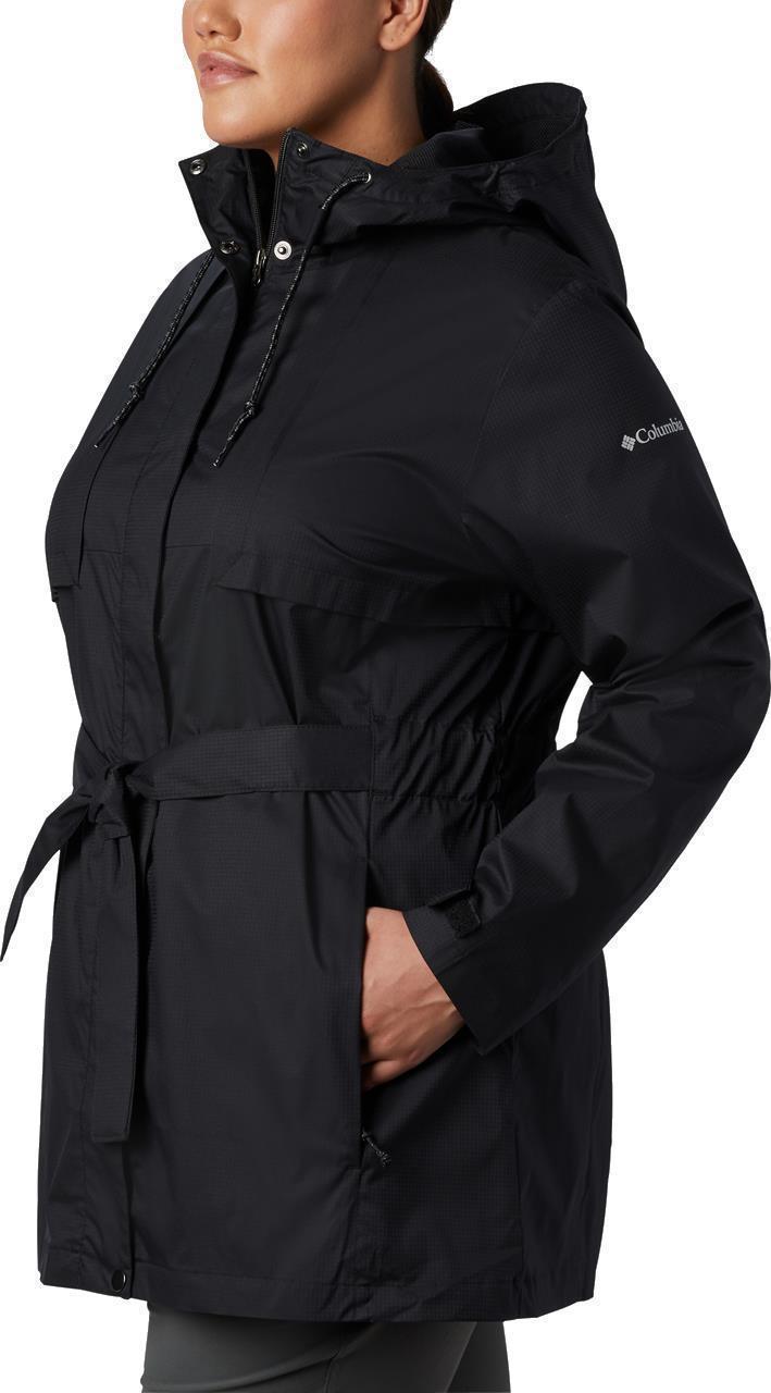 Pardon My Trench Rain Jacket - Plus - Womens - Black 1
