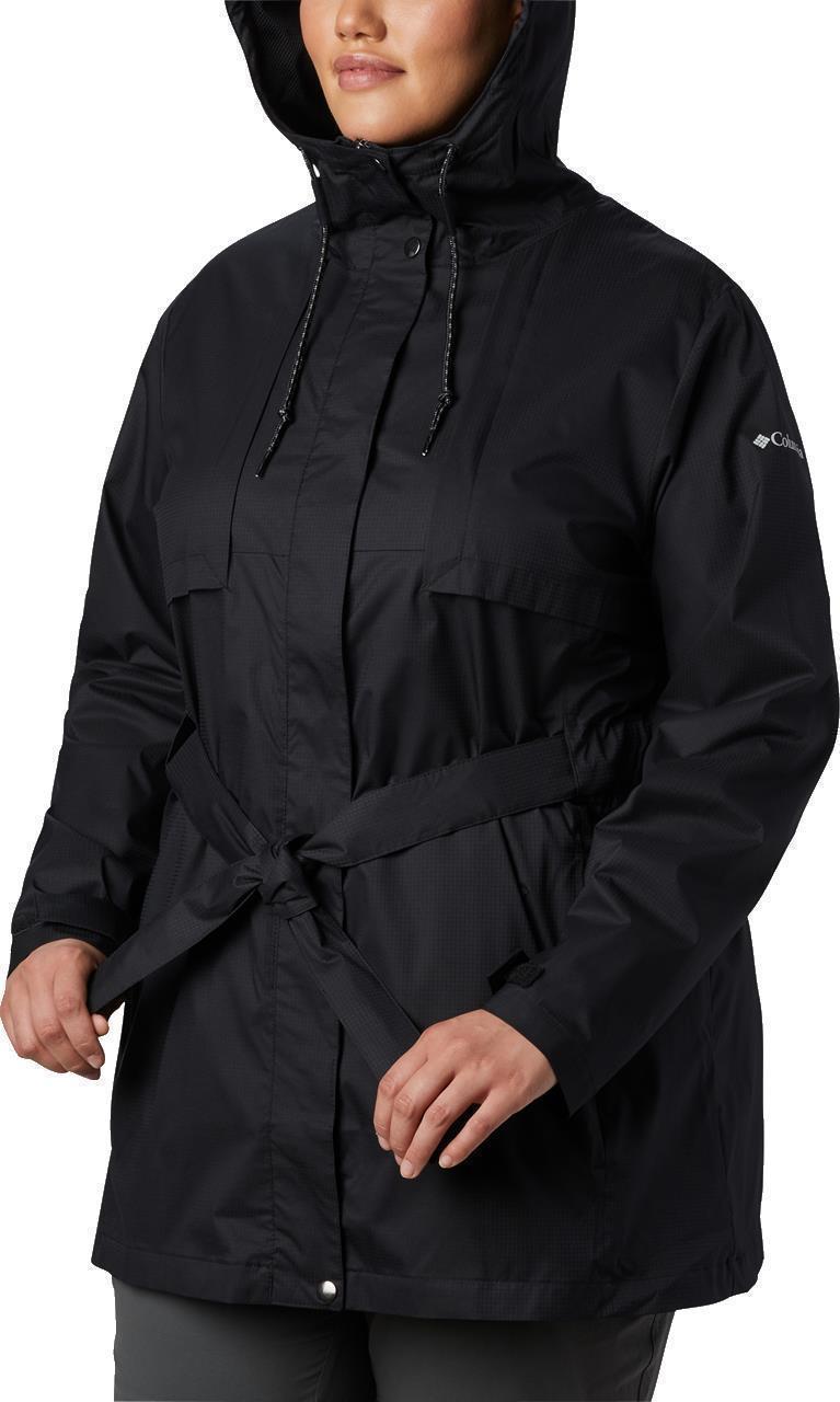 Pardon My Trench Rain Jacket - Plus - Womens - Black 3