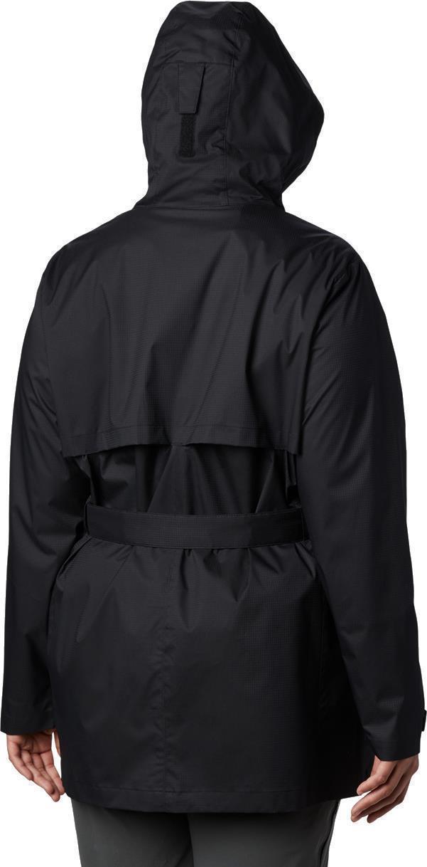 Pardon My Trench Rain Jacket - Plus - Womens - Black 4