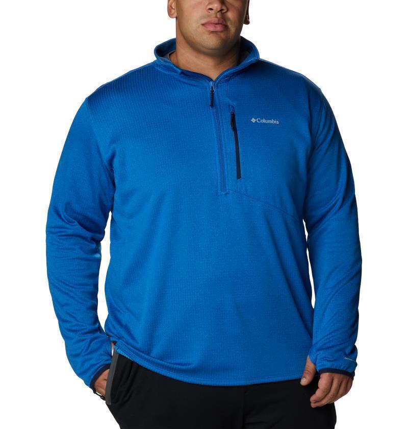 Park View Fleece Half Zip - Big - Mens - Bright Indigo Heather 1