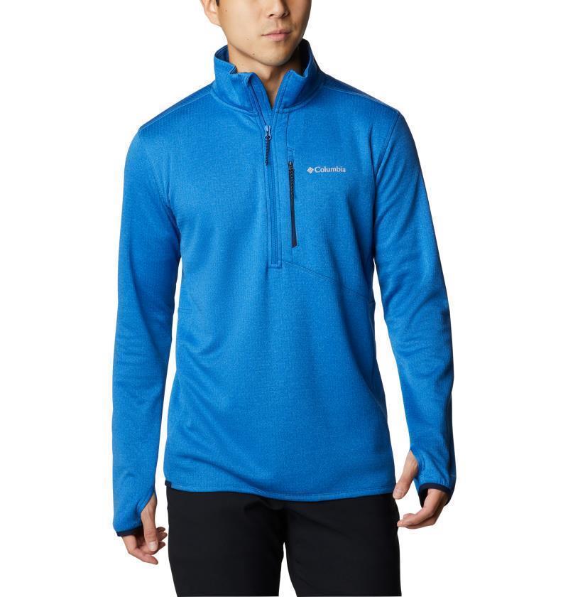 Park View Fleece Half Zip - Tall - Mens - Bright Indigo Heather 1