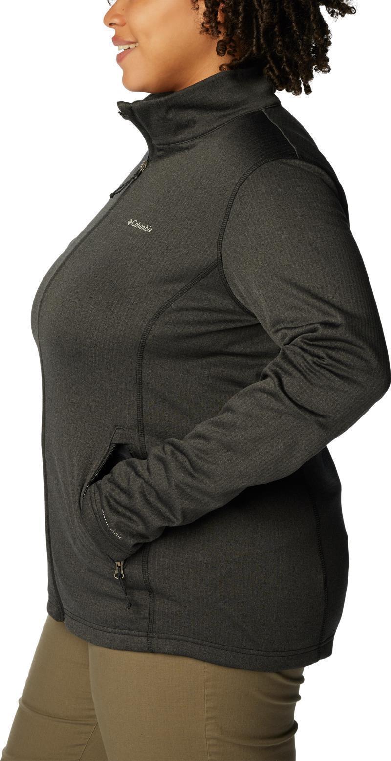 Park View Grid Fleece Full Zip - Plus - Womens - Black Heather 3