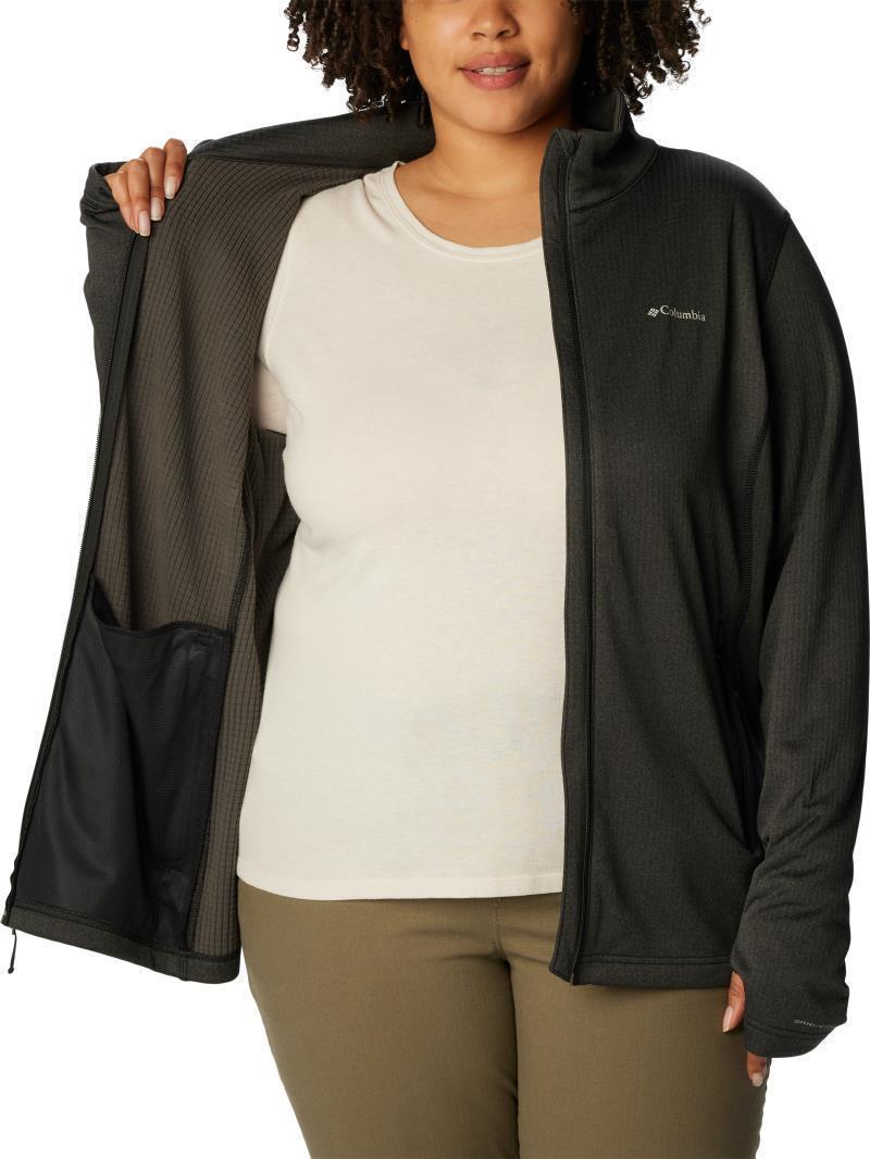 Park View Grid Fleece Full Zip - Plus - Womens - Black Heather 5