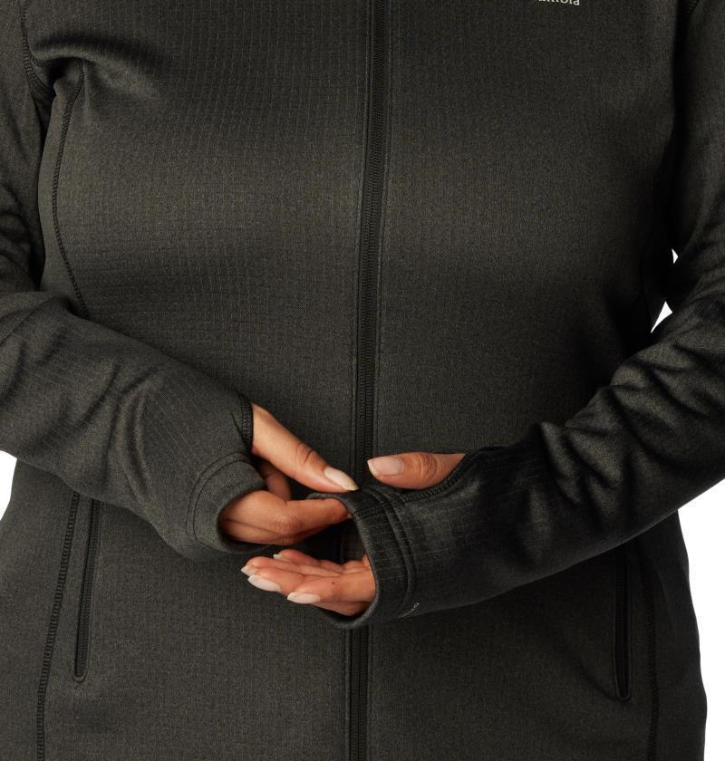 Park View Grid Fleece Full Zip - Plus - Womens - Black Heather 7
