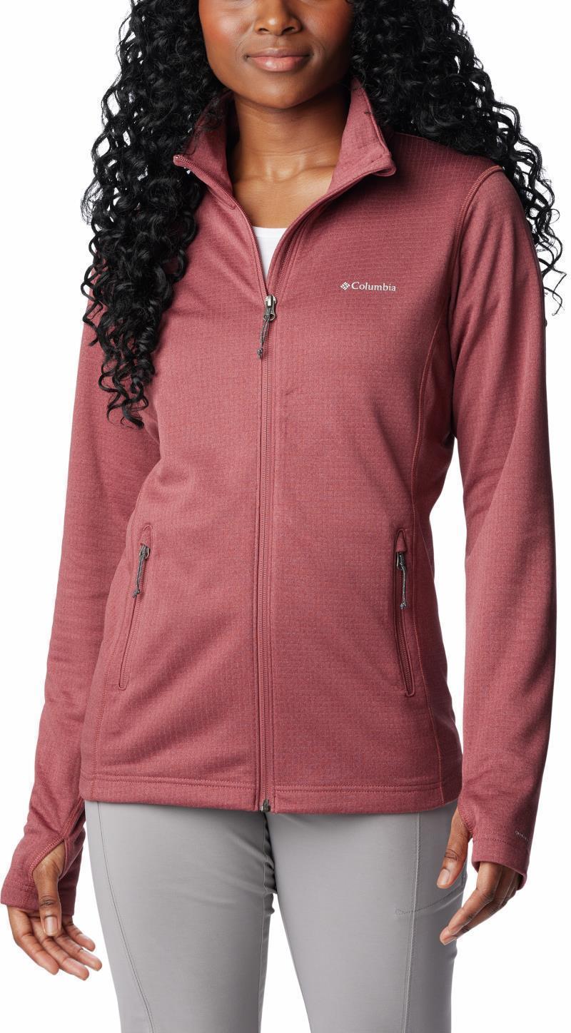 Park View Grid Fleece Full Zip - Womens - Beetroot Heather 1