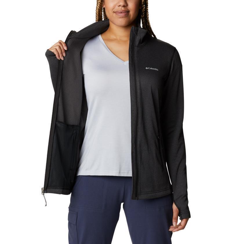 Park View Grid Fleece Full Zip - Womens - Black Heather 3