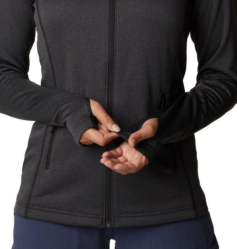 Park View Grid Fleece Full Zip - Womens - Black Heather 6