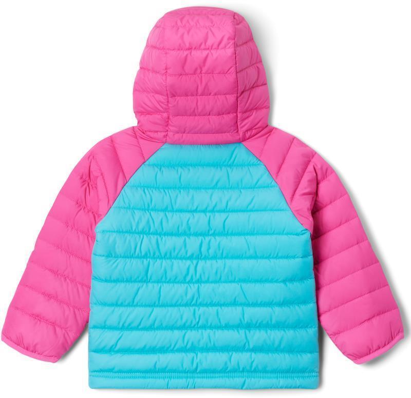 Powder Lite Hooded Jacket - Toddler Girls - Geyser / Pink Ice 2
