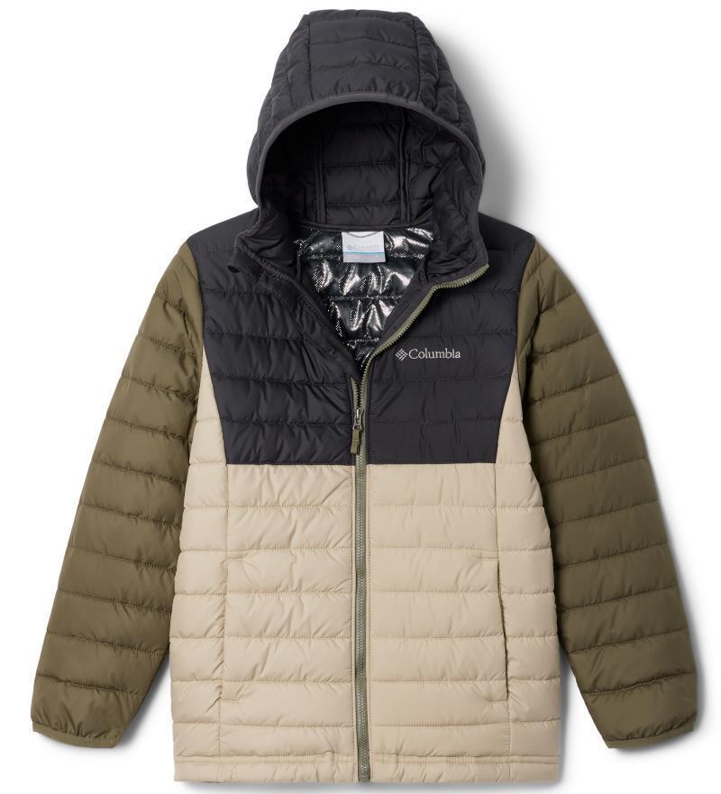 Powder Lite Hooded Jacket - Youth Boys - Ancient Fossil / Shark / Stone Green 1