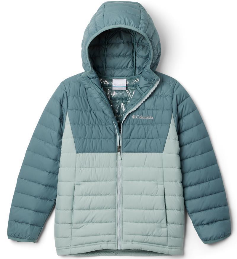 Powder Lite Hooded Jacket - Youth Boys - Niagara / Metal 1