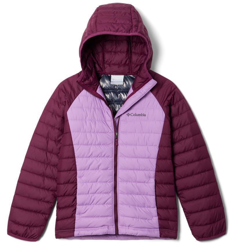 Powder Lite Hooded Jacket - Youth Girls - Gumdrop / Marionberry 1