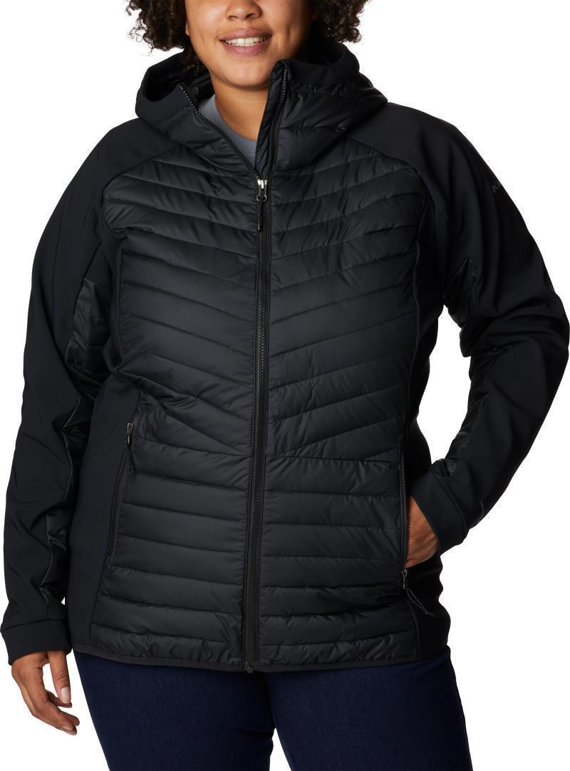 Powder Lite Hybrid Hooded Jacket - Plus - Womens - Black 1