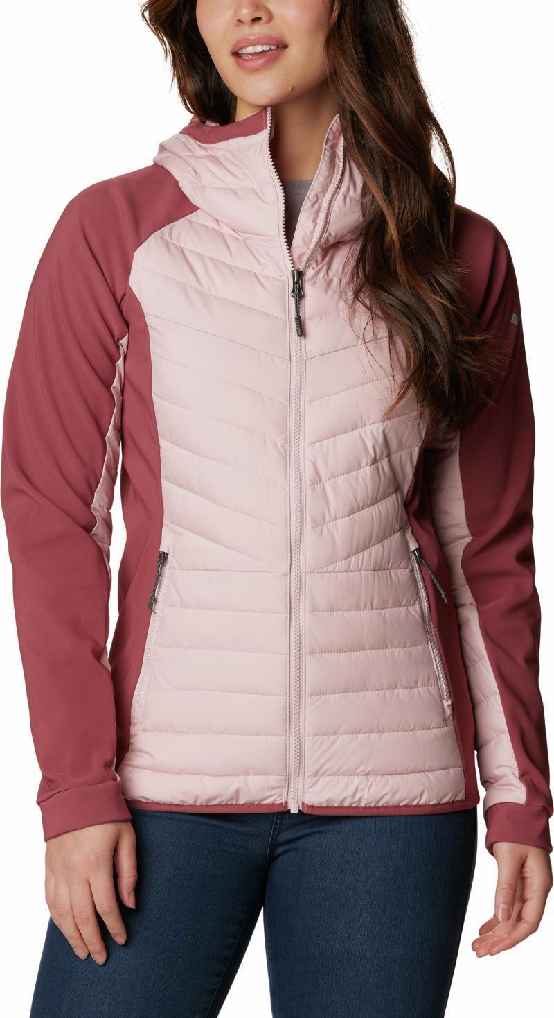 Powder Lite Hybrid Hooded Jacket - Womens - Dusty Pink / Beetroot 1