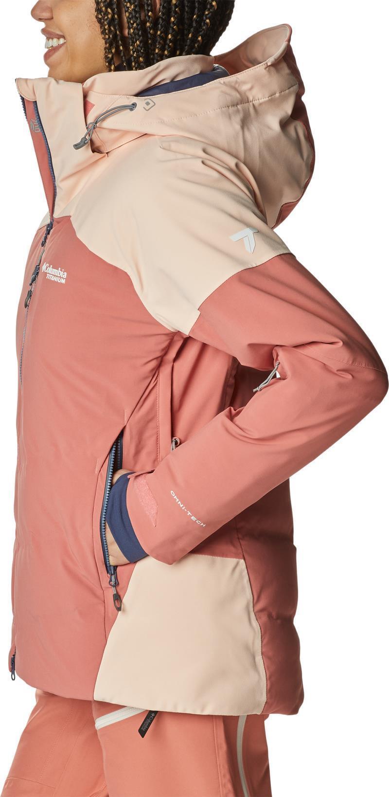 Powderkeg III Down Jacket - Womens - Dark coral / Peach Blossom 3