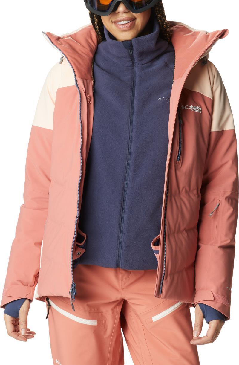 Powderkeg III Down Jacket - Womens - Dark coral / Peach Blossom 4