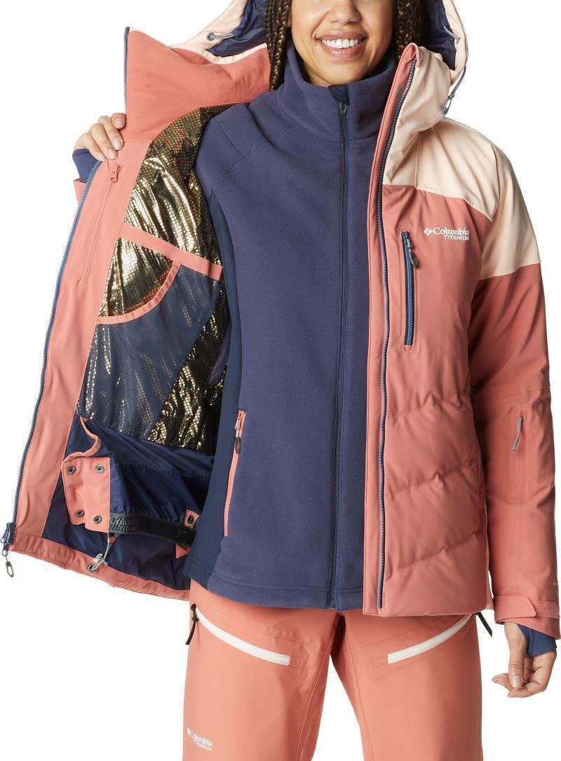 Powderkeg III Down Jacket - Womens - Dark coral / Peach Blossom 5