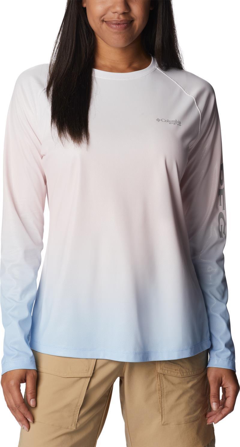Printed Tidal Deflector LS - Womens - Satin Pink Gradient 1