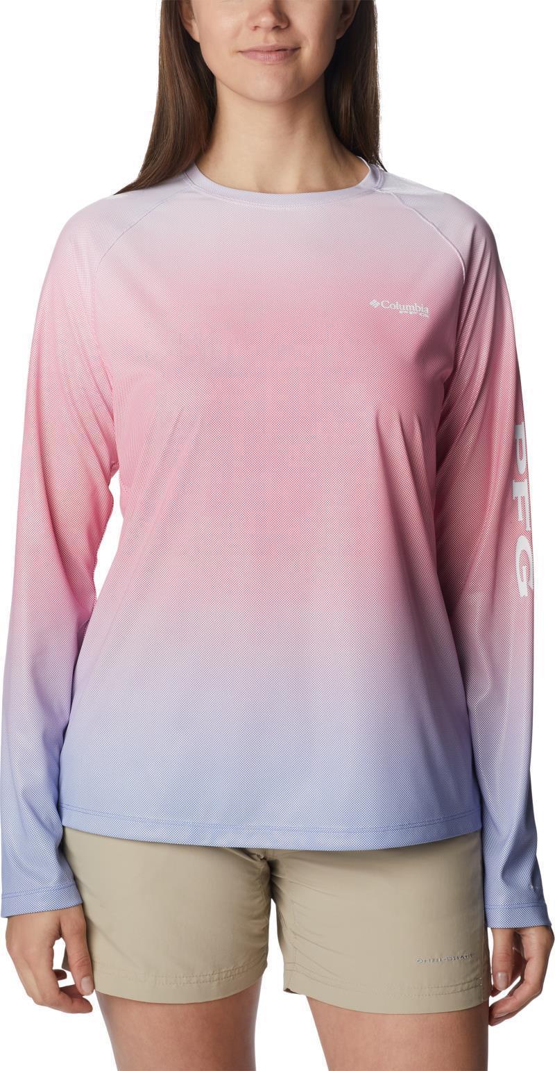 Printed Tidal Deflector LS - Womens - Violet Sea Gradient 1