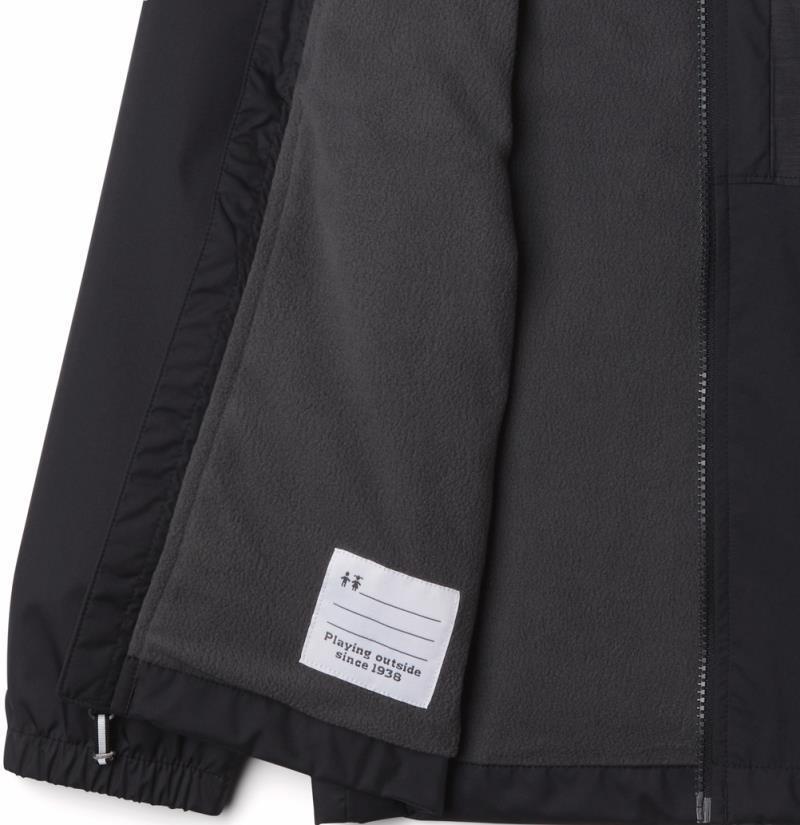 Rainy Trails Fleece Lined Jacket - Youth Boys - Black / Black Slub 3