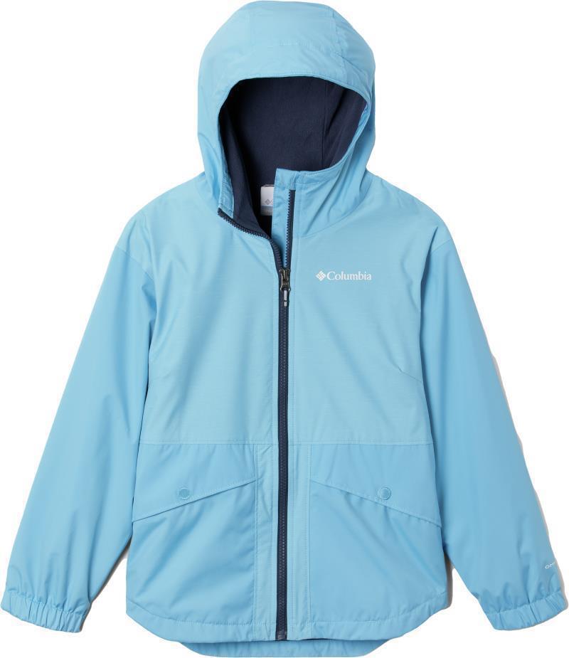Rainy Trails Fleece Lined Jacket - Youth Girls - Vista Blue / Vista Blue Slub 1
