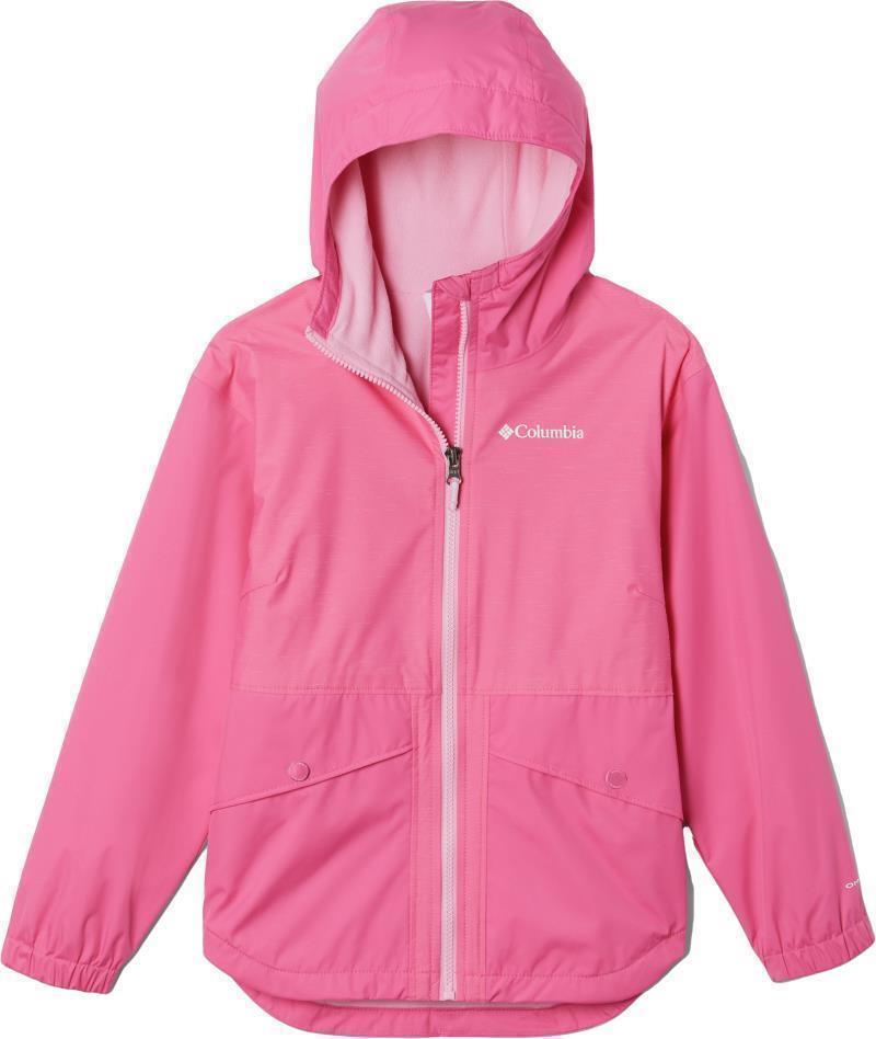 Rainy Trails Fleece Lined Jacket - Youth Girls - Wild Geranium / Wild Geranium Slub 1