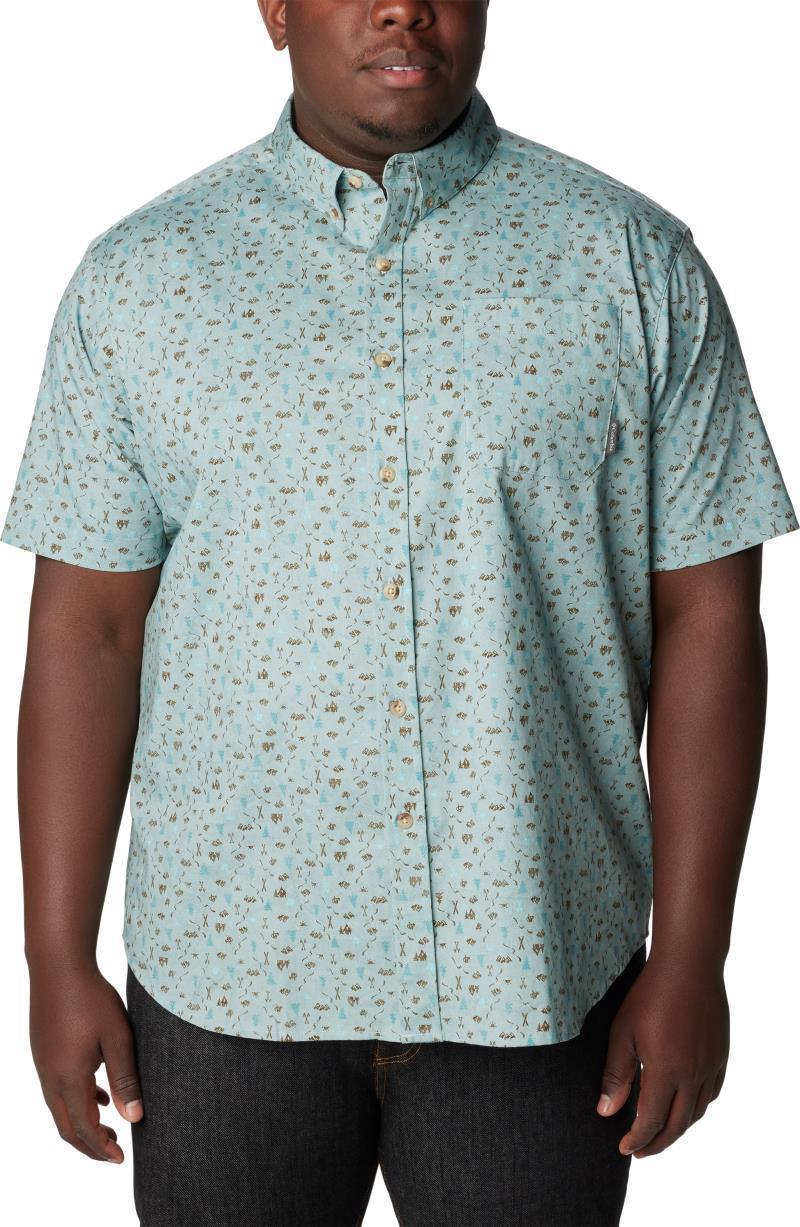 Rapid Rivers II SS Shirt - Big - Mens - Stone Blue / Makin Tracks Print 1