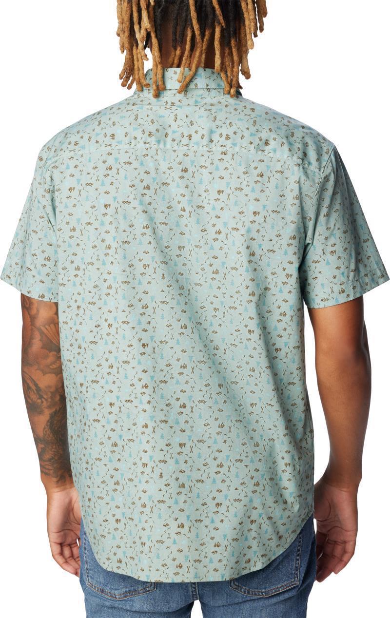 Rapid Rivers II SS Shirt - Mens - Stone Blue / Makin Tracks Print 2