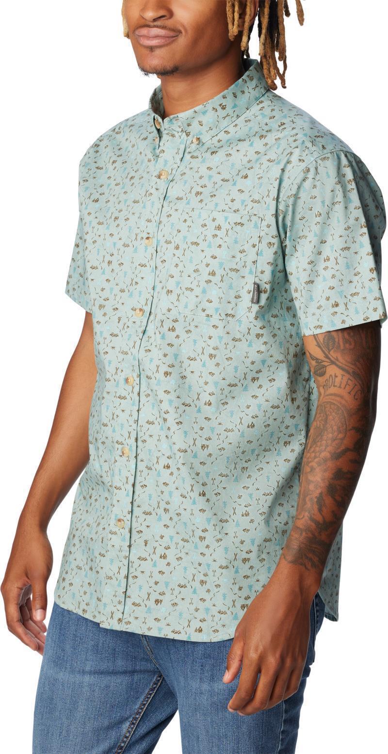 Rapid Rivers II SS Shirt - Mens - Stone Blue / Makin Tracks Print 3