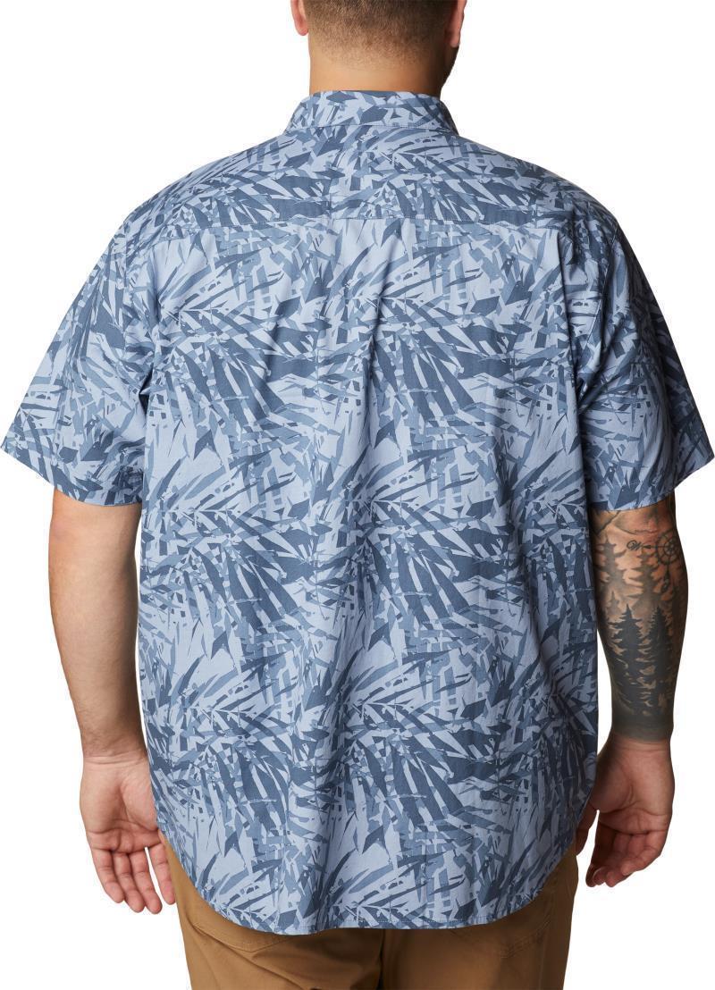 Rapid Rivers Printed SS Shirt - Big - Mens - Bluestone Dye Palms 2