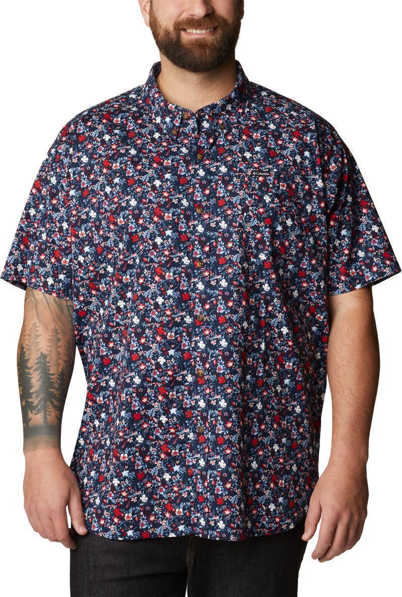Rapid Rivers Printed SS Shirt - Big - Mens - Collegiate Navy Mini Biscus 1