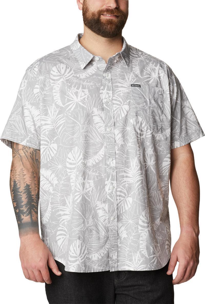 Rapid Rivers Printed SS Shirt - Big - Mens - Columbia Grey King Palms 1