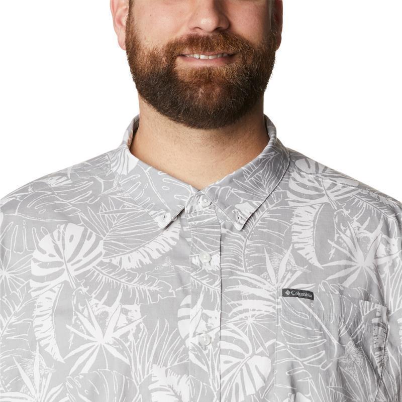 Rapid Rivers Printed SS Shirt - Big - Mens - Columbia Grey King Palms 5