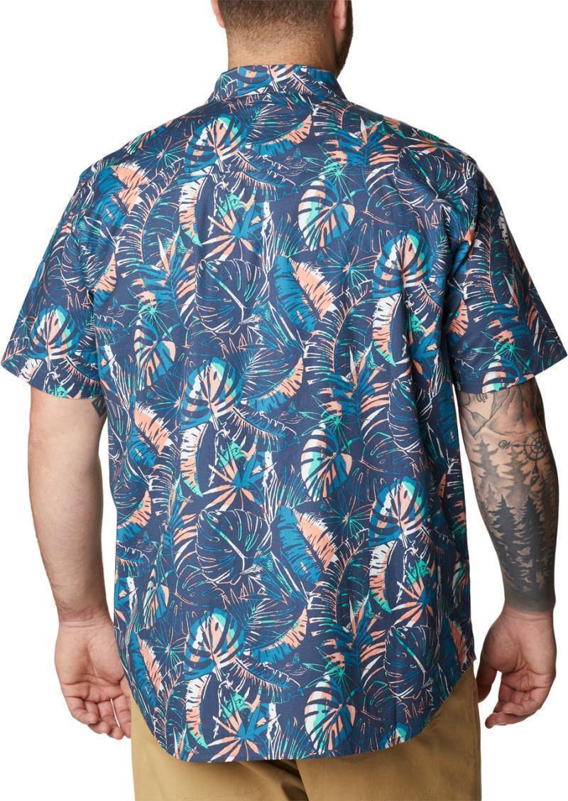 Rapid Rivers Printed SS Shirt - Big - Mens - Dark Mountain King Palms Multi 2