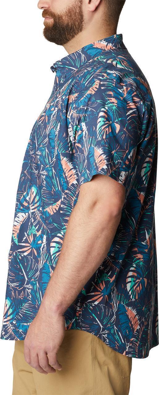 Rapid Rivers Printed SS Shirt - Big - Mens - Dark Mountain King Palms Multi 4