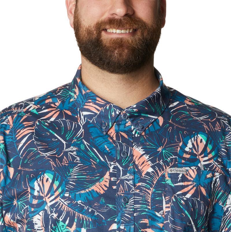 Rapid Rivers Printed SS Shirt - Big - Mens - Dark Mountain King Palms Multi 5