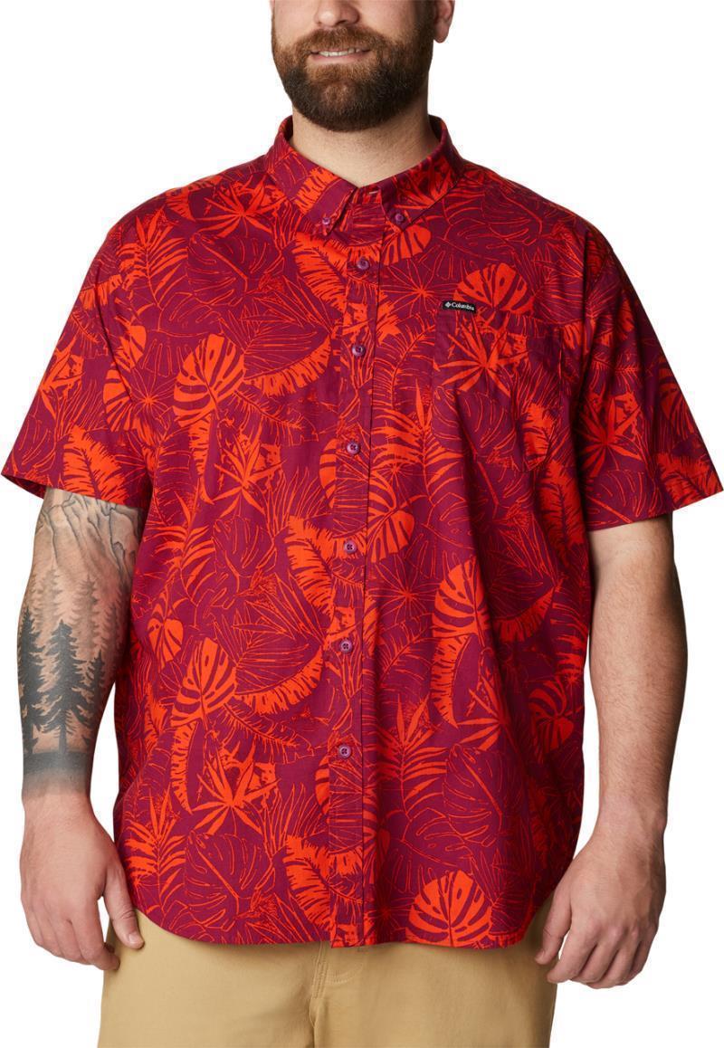 Rapid Rivers Printed SS Shirt - Big - Mens - Red Onion King Palms 1