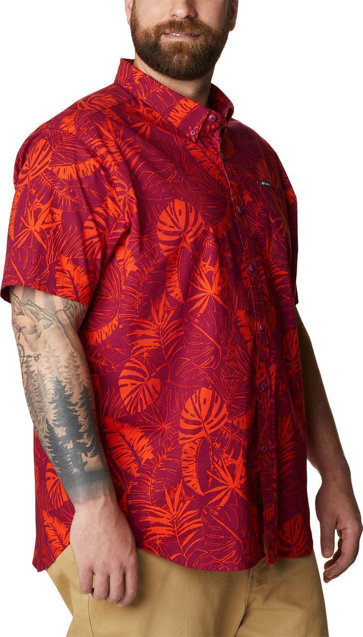Rapid Rivers Printed SS Shirt - Big - Mens - Red Onion King Palms 3
