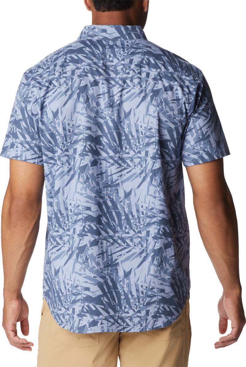 Rapid Rivers Printed SS Shirt - Mens - Bluestone Dye Palms 2