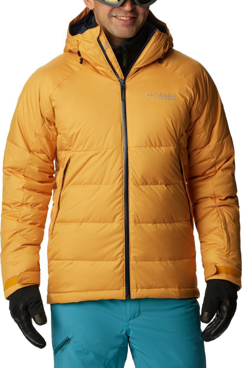 Roaring Fork Down Jacket - Mens - Raw Honey / Collegiate Navy 1