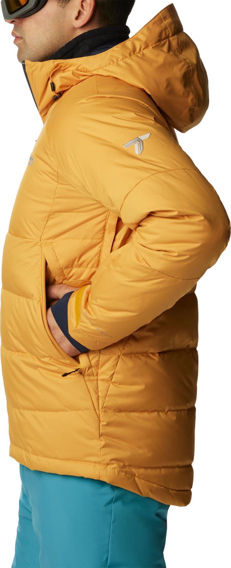 Roaring Fork Down Jacket - Mens - Raw Honey / Collegiate Navy 3