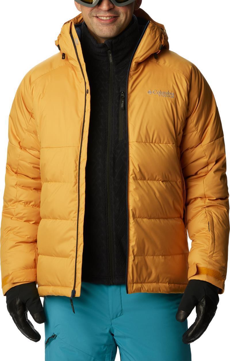 Roaring Fork Down Jacket - Mens - Raw Honey / Collegiate Navy 4