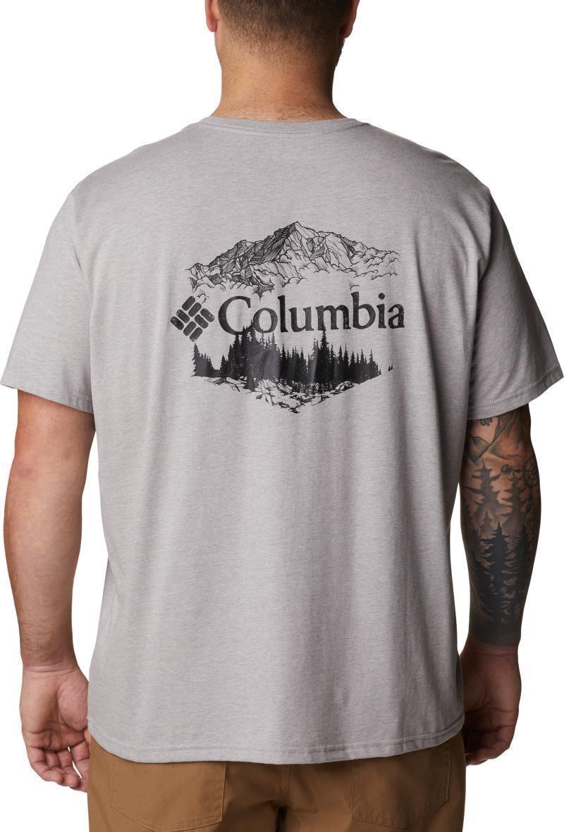 Rockaway River Back Graphic SS Tee - Big - Mens - Columbia Grey Heather / Hex Natured Graphic 2