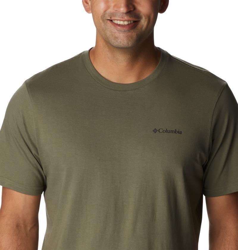 Rockaway River Back Graphic SS Tee - Big - Mens - Stone Green / Lakeside Badge Graphic 1