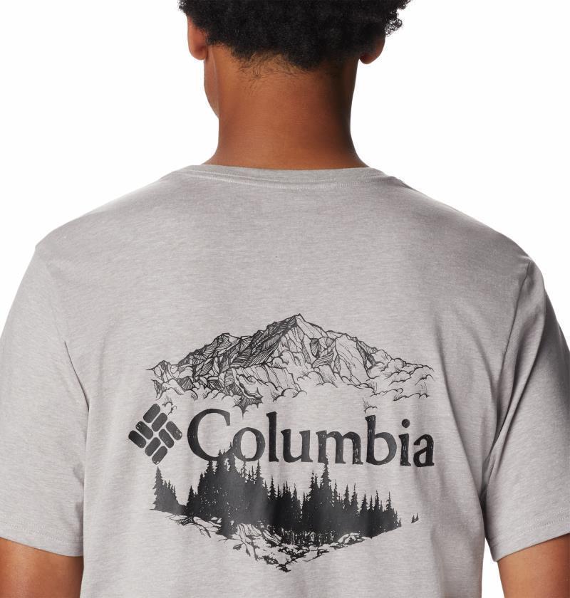 Rockaway River Back Graphic SS Tee - Mens - Columbia Grey Heather / Hex Natured Graphic 3